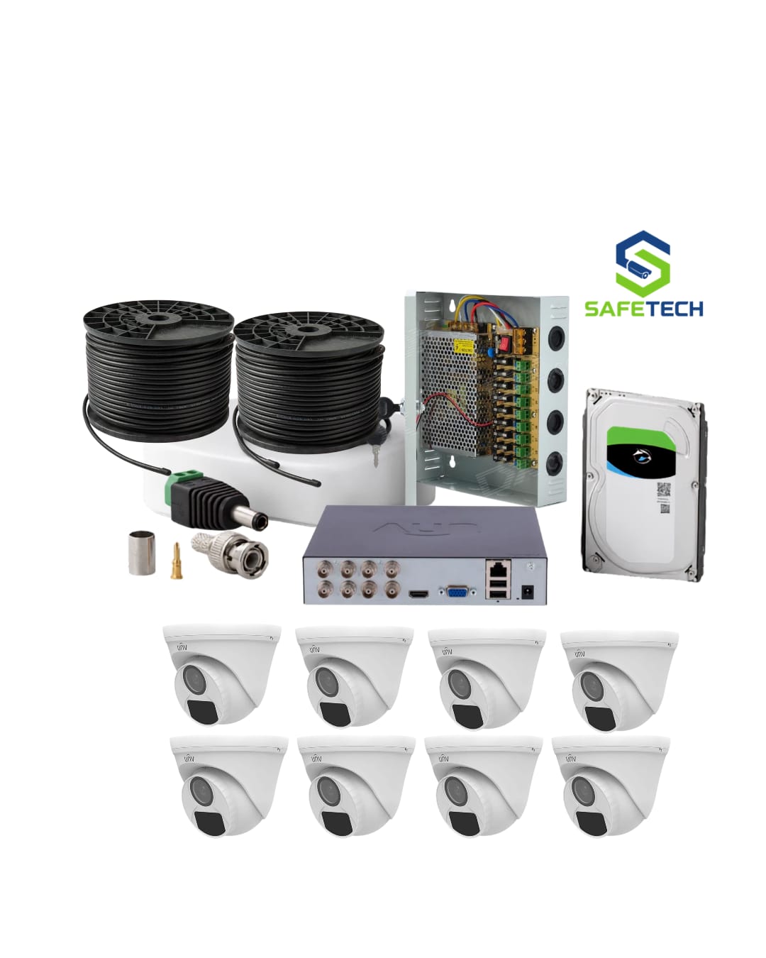 UNV 8CH 1080P DOME CCTV KIT