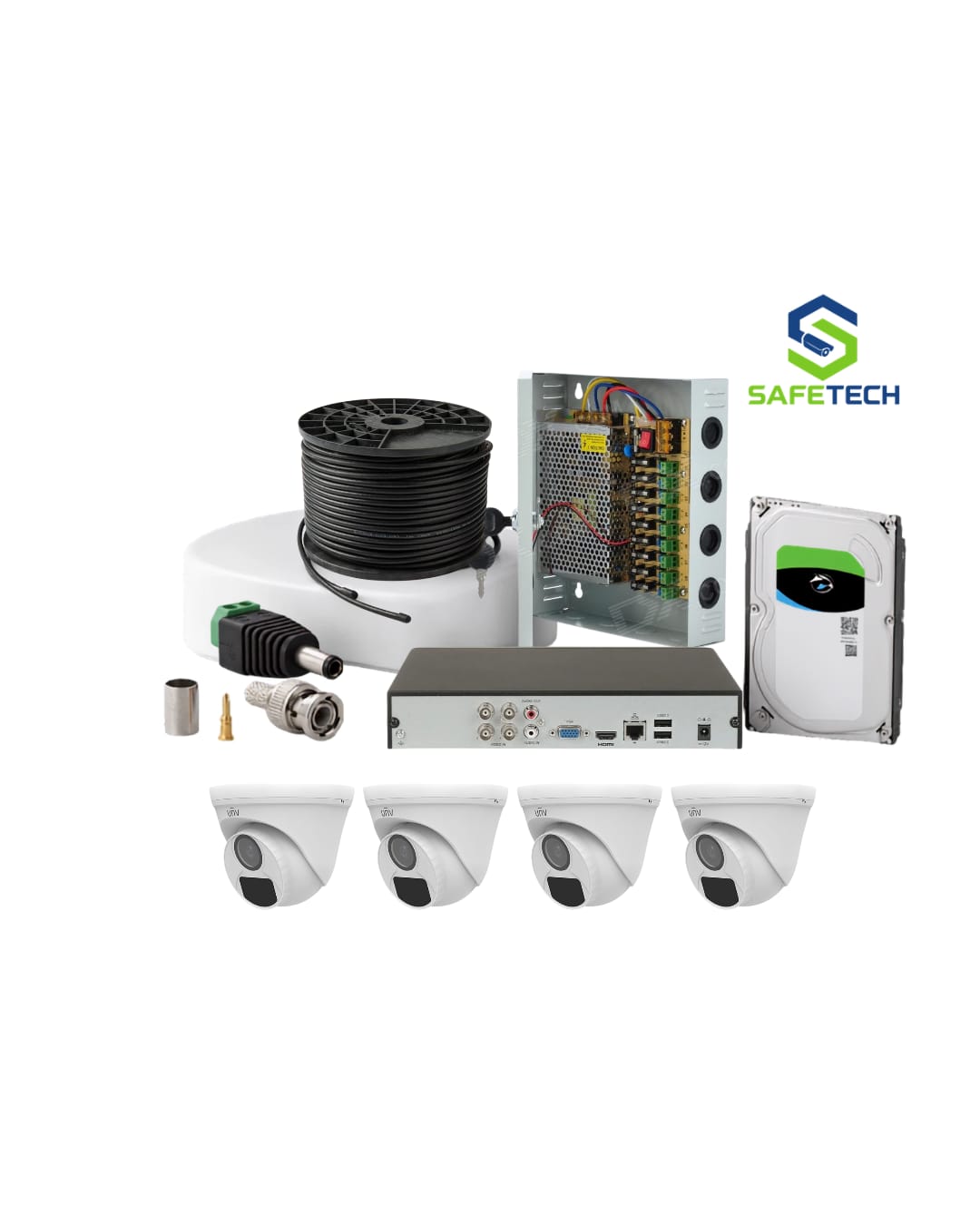 UNV 4CH 1080P DOME CCTV KIT
