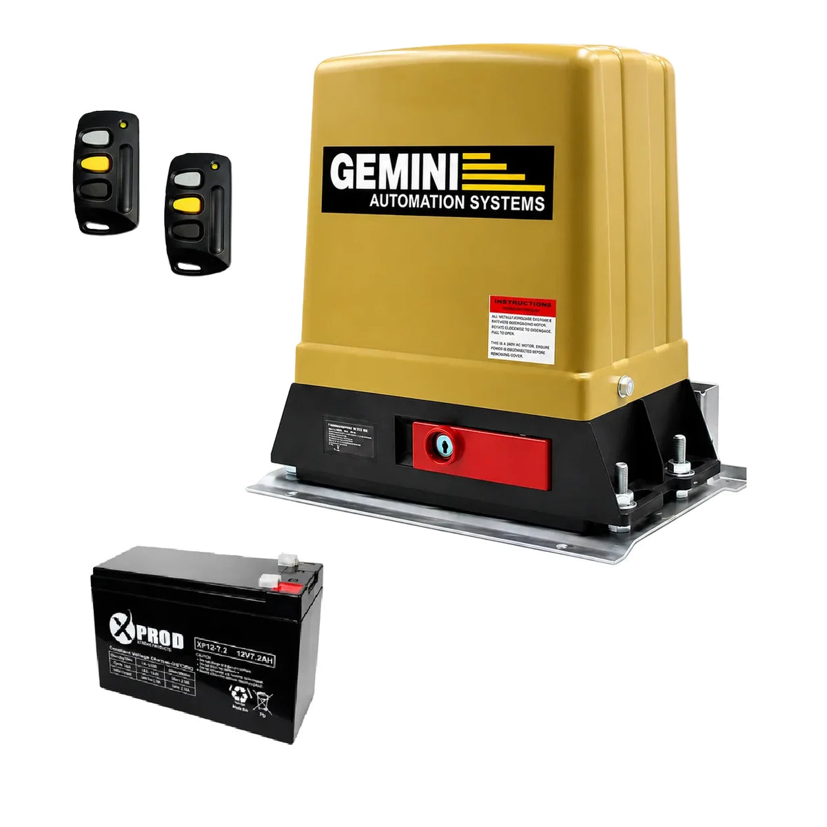 GEMINI DC SLIDER + REMOTES AND BATTERY EXCLUDING RACK