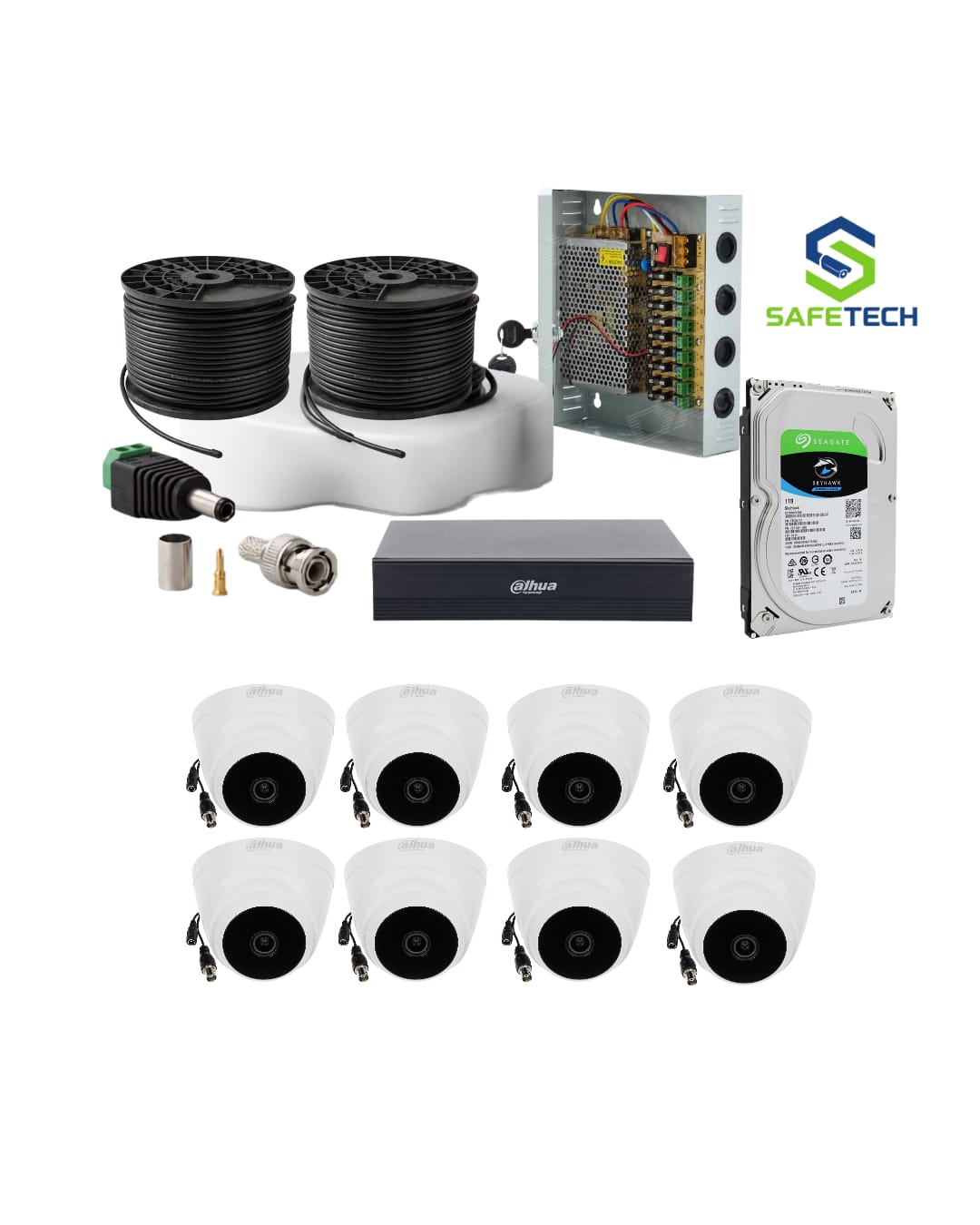 DAHUA 8CH 1080P DOME CCTV KIT