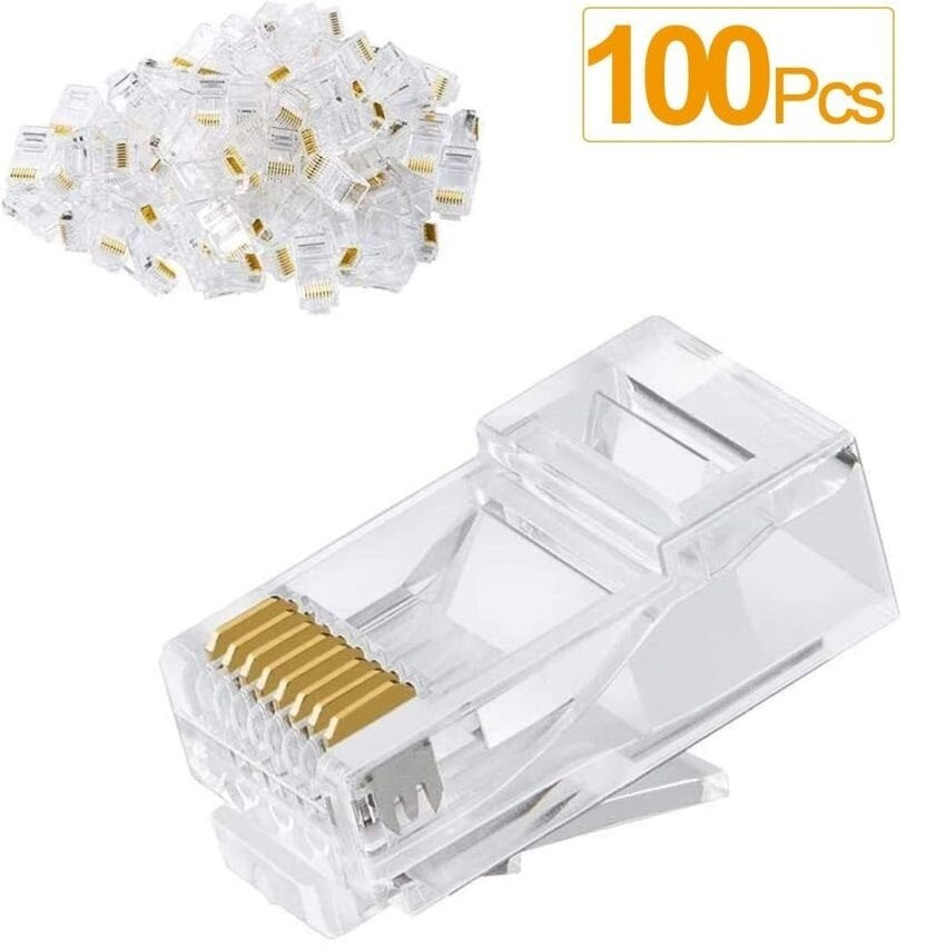 100PCS CAT 6 RJ45 ETHERNET CONNECTORS